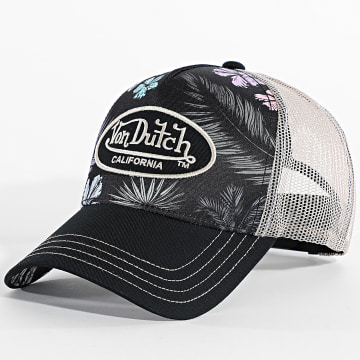 Von Dutch - Cappellino Trucker Subl Nero Beige Floreale