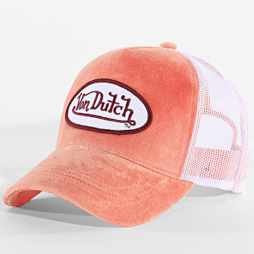 Von Dutch - Trucker Cap Soft Velvet Kylie Orange White