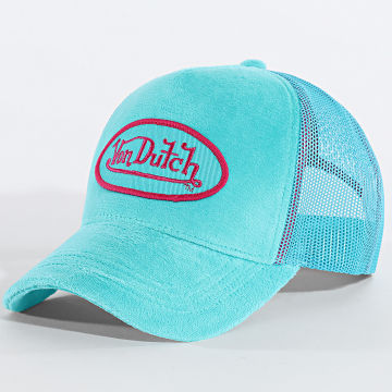 Von Dutch - Trucker Cap Soft Velvet Kylie Turquoise Blue
