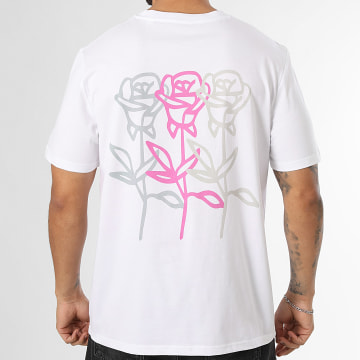 5.SYNC - Tee Shirt Oversize Three Roses Blanc