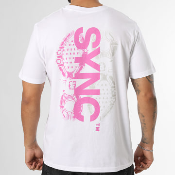 5.SYNC - Tee Shirt Oversize Sneakprint Blanc