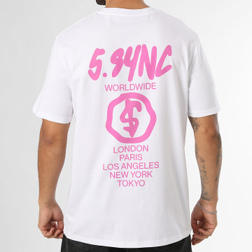 5.SYNC - Tee Shirt Oversize Worldwilde Blanc