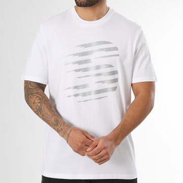 5.SYNC - Tee Shirt Oversize Fast S Gris Blanc