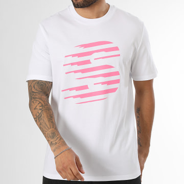 5.SYNC - Tee Shirt Oversize Fast S Rose Blanc