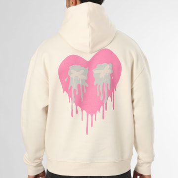 5.SYNC - Sweat Capuche Relaxed Heartbreaker Beige