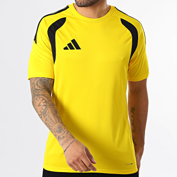 Adidas Sportswear - Tee Shirt Slim A Bandes Tiro 26L KB1358 Jaune Noir