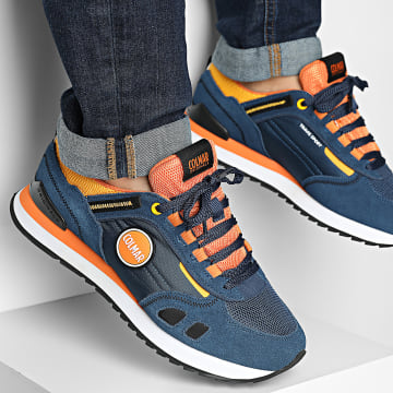 Colmar - Zapatillas Travis Sport Colors Denim Oscuro Naranja Amarillo