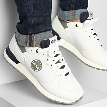 Colmar - Zapatillas Travis Authentic Blanco Verde Militar Navy
