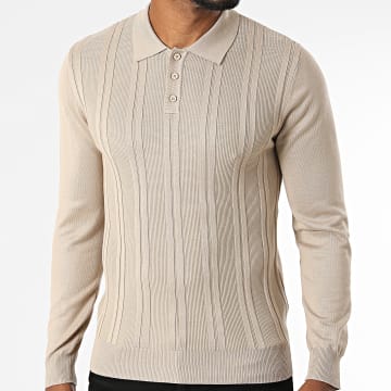 Frilivin - Polo de Manga Longa em Malha 653 Bege