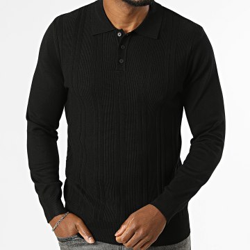 Frilivin - Polo Manga Longa Em Malha 653 Preto