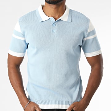 Frilivin - Poloshirt Kurzarm 026 Hellblau Weiß