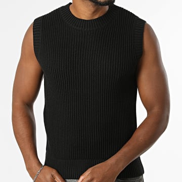 Frilivin - Jersey sin mangas en punto acanalado 509 Negro