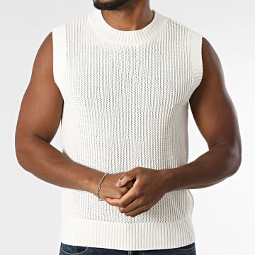 Frilivin - Jersey sin mangas de punto acanalado 509 Beige Claro