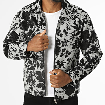 Frilivin - Veste Zippée 550 Gris Noir Floral