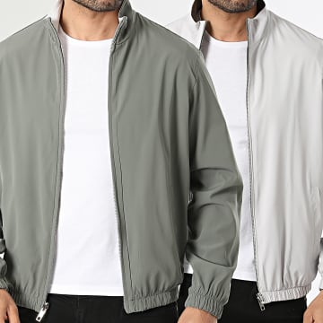 Frilivin - Veste Zippée Réversible 705 Gris Clair Gris Anthracite