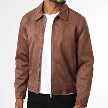 Frilivin - Veste Suédine Zippée N90 Marron