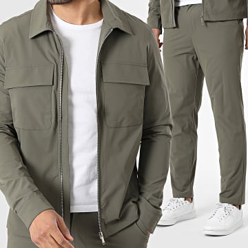 Frilivin - Ensemble Veste Zippée Et Pantalon Y76 Vert Kaki