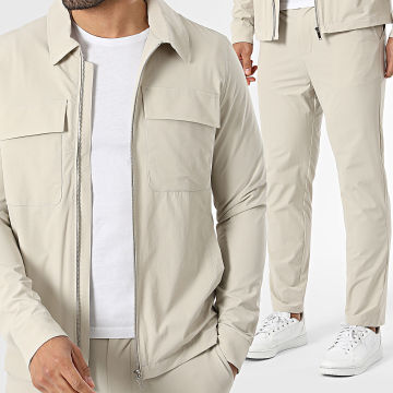 Frilivin - Ensemble Veste Zippée Et Pantalon Y76 Beige