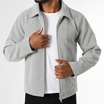 Frilivin - Veste Zippée A Rayures H85 Gris