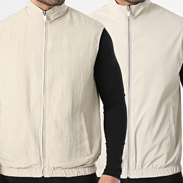 Frilivin - Veste Zippée Sans Manches Réversible R68 Beige