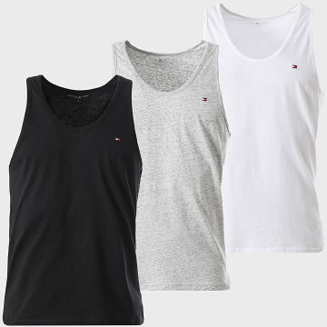 Tommy Hilfiger - Pack de 3 Camisolas de alças 3867 Preto Cinza Mesclado Branco