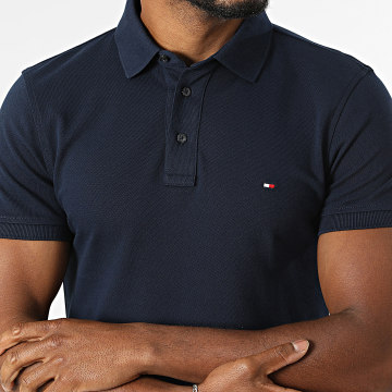 Tommy Hilfiger - Polo Manches Courtes Slim 1985 7771 Bleu Marine