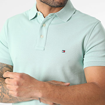 Tommy Hilfiger - Polo Manches Courtes Slim 1985 7771 Vert Clair