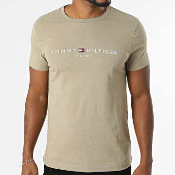 Tommy Hilfiger - Tee Shirt Slim Logo 1797 Taupe