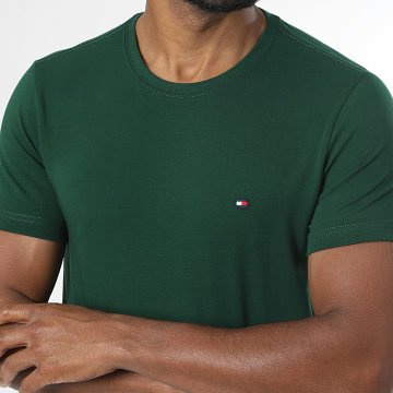 Tommy Hilfiger - Tee Shirt Slim Stretch 0800 Vert Foncé