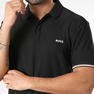 BOSS - Polo Manches Courtes Chip Hexa 50554561 Noir