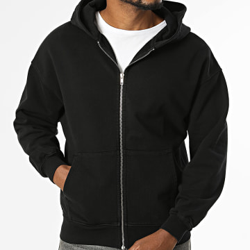 Colorful Standard - Hoodie Met Ritssluiting Capuchon Premium CS1016 Zwart