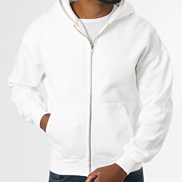Colorful Standard - Hoodie Met Rits En Capuchon Premium CS1016 Wit