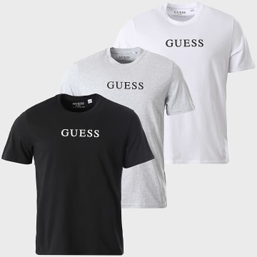 Guess - Pack van 3 T-Shirts U6GG04-KCAM1 Zwart Gemêleerd grijs Wit