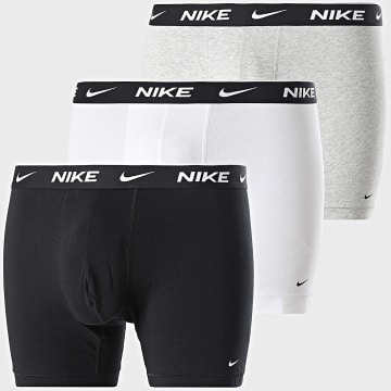 Nike - Lot De 3 Boxers Essential Cotton Stretch KE1285 Noir Gris Chiné Blanc