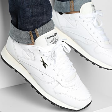 Reebok - Zapatillas Classic Leather 100242496 Blanco Negro Tiza