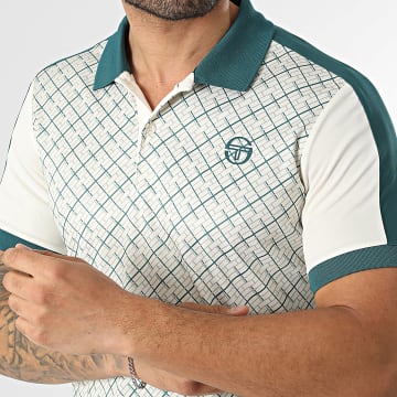 Sergio Tacchini - Polo Manches Courtes Mesale 41442 Beige Vert