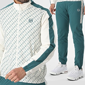 Sergio Tacchini - Chándal a rayas Mesale 41447 Beige Verde Oscuro