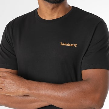 Timberland - Camiseta Small Linear Logo Print A5QQT Negro