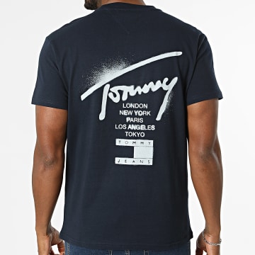 Tommy Jeans - T-Shirt Regular Fit City Sign 2553 Azul Marinho