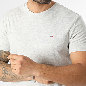 Tommy Jeans - Tee Shirt Slim Jaspe 0363 Gris Clair Chiné