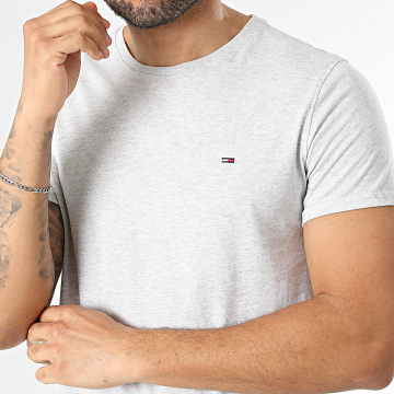 Tommy Jeans - Tee Shirt Slim Jersey 4411 Gris Clair Chiné