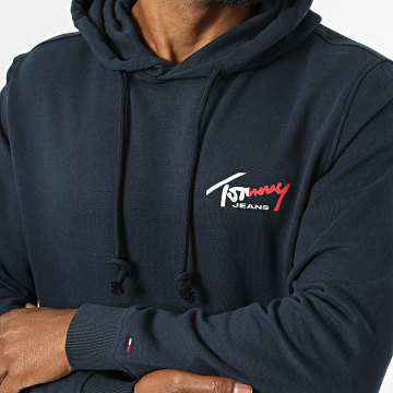 Tommy Jeans - Sweat Capuche Regular Fit Entry Sign 2680 Bleu Marine