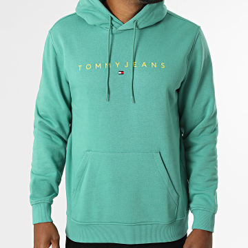 Tommy Jeans - Sweat Capuche Linear Logo 0746 Vert