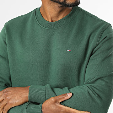 Tommy Jeans - Sweat Crewneck Flag 0741 Vert Foncé