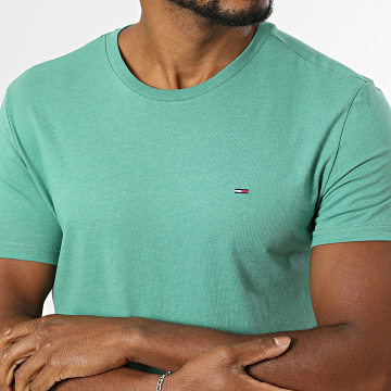 Tommy Jeans - Tee Shirt Slim Jaspe 0363 Vert