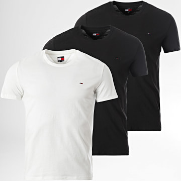 Tommy Jeans - Pack de 3 T-Shirts 1579 Preto Branco
