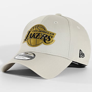 New Era - Casquette NBA Metallic 9Forty LA Los Angeles Lakers 60771848 Beige Doré