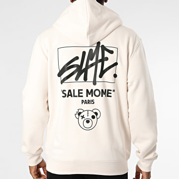 Sale Môme Paris - Sweat Zippé Capuche Frame Beige Noir