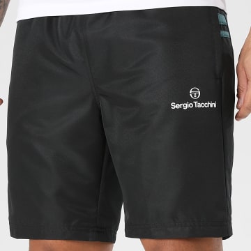 Sergio Tacchini - Short Jogging Agnone 41557 Noir Vert Bouteille