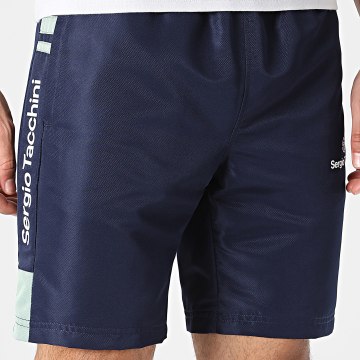 Sergio Tacchini - Short Jogging Agnone 41557 Bleu Marine Vert Kaki Clair